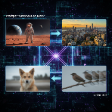 A collage of AI-generated images showing different styles, from photorealistic to anime.